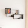HANAH HOME Zidna polica Ayder Anthracite White - slika 1