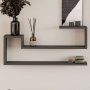 HANAH HOME Zidna polica Ravi Anthracite - slika 2