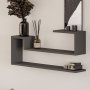 HANAH HOME Zidna polica Ravi Anthracite - slika 3