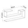 HANAH HOME Zidna polica Ravi Anthracite - slika 5