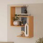 HANAH HOME Zidna polica Lisbon Anthracite Natural - slika 2