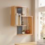 HANAH HOME Zidna polica Lisbon Anthracite Natural - slika 3