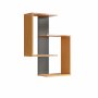 HANAH HOME Zidna polica Lisbon Anthracite Natural - slika 4