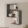 HANAH HOME Zidna polica Lisbon Anthracite White - slika 2