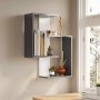 HANAH HOME Zidna polica Lisbon Anthracite White - slika 3