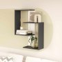 HANAH HOME Zidna polica Lisbon Anthracite White - slika 1