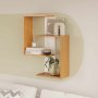 HANAH HOME Zidna polica Lisbon White Natural - slika 1