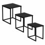 HANAH HOME Set 3 stočića Dublin Black - slika 3