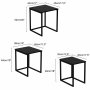 HANAH HOME Set 3 stočića Dublin Black - slika 4
