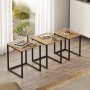 HANAH HOME Set 3 stočića Dublin Natural - slika 2