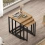 HANAH HOME Set 3 stočića Dublin Natural - slika 1