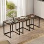 HANAH HOME Set 3 stočića Dublin Walnut - slika 2