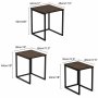 HANAH HOME Set 3 stočića Dublin Walnut - slika 4