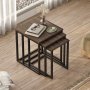 HANAH HOME Set 3 stočića Dublin Walnut - slika 1