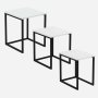 HANAH HOME Set 3 stočića Dublin White - slika 3