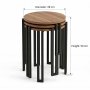 HANAH HOME Set 3 stočića Palma Walnut Black - slika 3