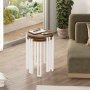 HANAH HOME Set 3 stočića Palma Walnut White - slika 1