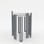 HANAH HOME Set 3 stočića Palma White Anthracite - slika 2