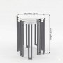 HANAH HOME Set 3 stočića Palma White Anthracite - slika 3