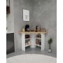 HANAH HOME Kuhinjski sto Corner Sapphire Oak White - slika 4