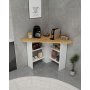 HANAH HOME Kuhinjski sto Corner Sapphire Oak White - slika 1
