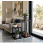 HANAH HOME Set 2 višenamenske police Sakura Flower 2 Black - slika 2
