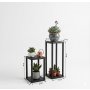 HANAH HOME Set 2 višenamenske police Sakura Flower 2 Black - slika 3