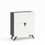 HANAH HOME Cipelarnik Venice White Anthracite - slika 2