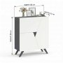 HANAH HOME Cipelarnik Venice White Anthracite - slika 3