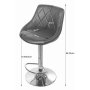 Oskar Barska stolica Kast white eco / chrom baza - slika 2