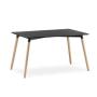 Lemon Planet Trpezarijski pravougaoni sto 120x80 cm sa drvenim nogarima crni Lemon 25-KS004 - slika 1