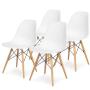 Lemon Planet Set plastičnih trpezarijskih stolica 4 kom Aurora bela Lemon 25-KS005SET - slika 1