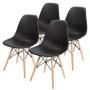 Lemon Planet Set plastičnih trpezarijskih stolica 4 kom Aurora crna Lemon 25-KS006SET - slika 1