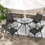 Lemon Planet Baštenski set sto okrugli i sklopive stolice za 4 osobe 24-SA0124C - slika 1