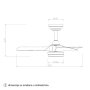 HOME LIGHT FD220 Bryce Plafonski ventilator crni - slika 3