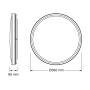 OSRAM LED plafonjera 56cm 72W 4000K IP20 crna - slika 2