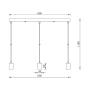 BRAYTRON Crna visilica 3xE27 BV04-00062 - slika 2