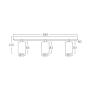 BRAYTRON Crna spot lampa 3xGU10 BH04-00831 - slika 5