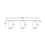BRAYTRON Bela spot lampa 3xGU10 BH04-00830 - slika 5