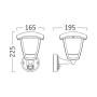 BRAYTRON Bela zidna lampa sa senzorom 1xE27 BG44-20300 - slika 3