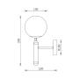BRAYTRON Zlatna zidna lampa 1xG9 BV01-00062 - slika 4