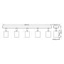 OSRAM Crna spot lampa 5xGU10 - slika 3