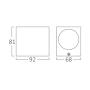 BRAYTRON Siva zidna lampa 1xGU10 BG32-00402 - slika 3