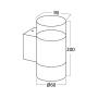 BRAYTRON Siva zidna lampa 2xGU10 BG32-00322 - slika 4