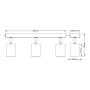 OSRAM Bela spot lampa 3xGU10 4099854587665E - slika 3