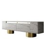 HANAH HOME TV polica Bohem Travertine Gold OUTLET - slika 1