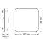 OSRAM LED pravougaona plafonjera 36W 3000K IP20 - slika 3