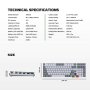 FANTECH Tastatura Mehanička Gaming MK916 RGB Maxfit AIR99 Wireless grey (brown switch) - slika 5