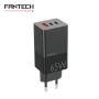 FANTECH Kućni punjač CWG301 2xPD + QC 65W crni - slika 1