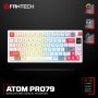 FANTECH Tastatura Mehanička Gaming MK917 RGB Atom PRO79 Wireless bela (Red switch) - slika 1